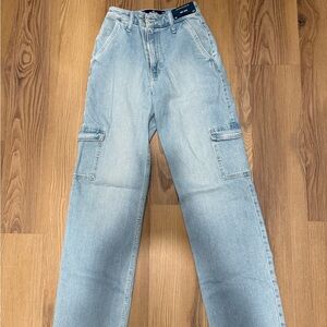 Light Blue Cargo Jeans with tags